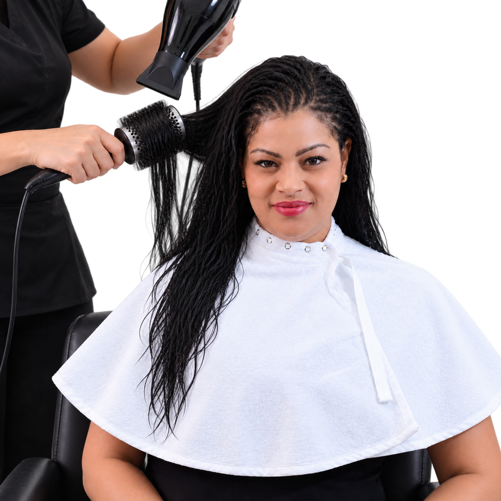 JADASH PRODUCTS® Runde Schulter-Handtuch/Cape aus 100 % Baumwolle – Weiß