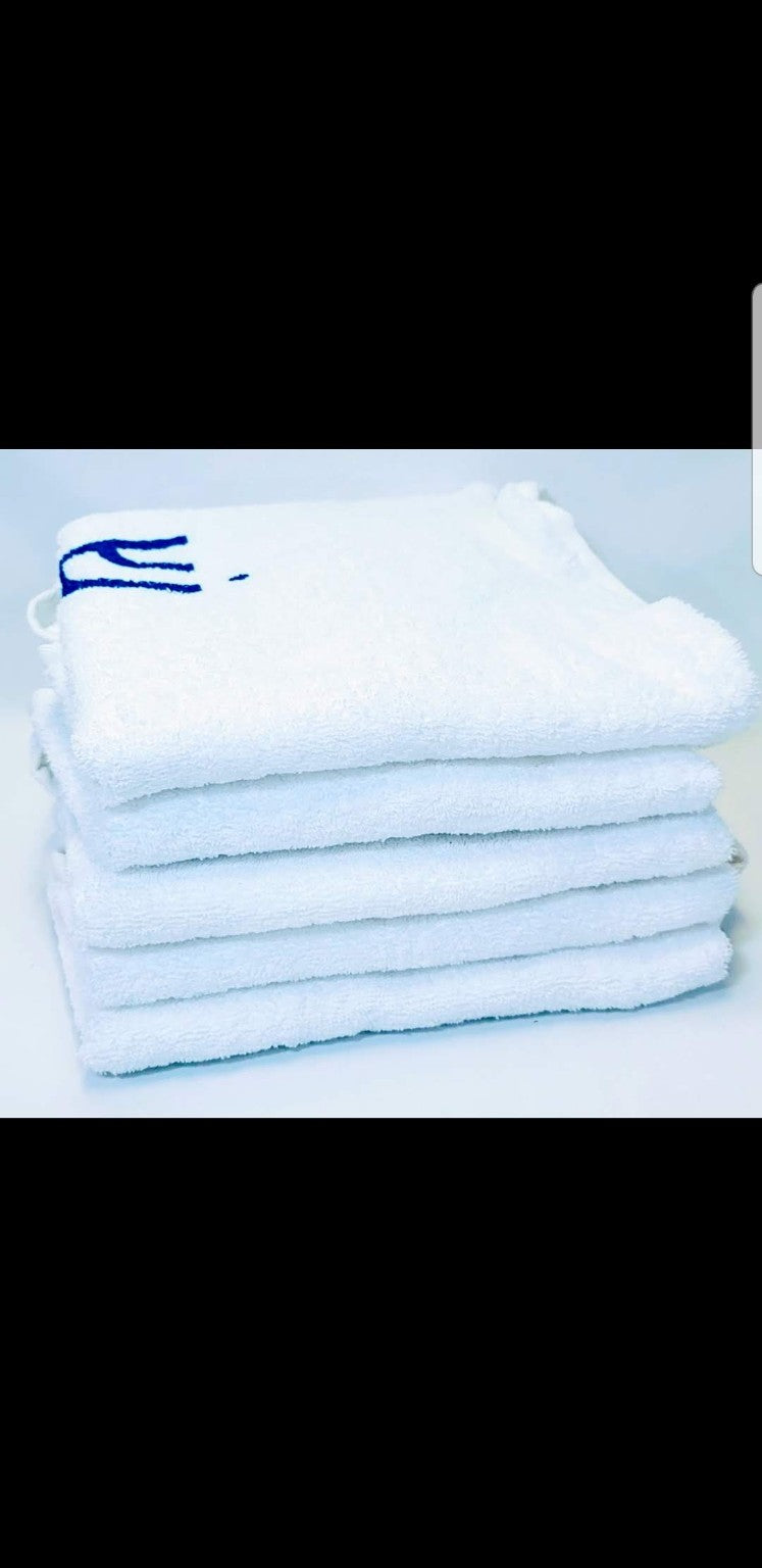 JADASH PRODUCTS White 100% Cotton Round Shoulder Towel Cape front view